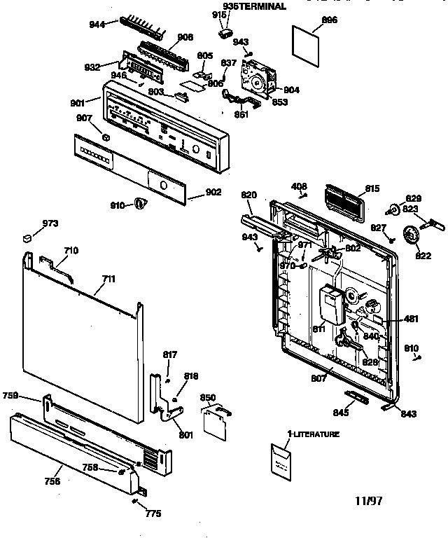 Escutcheon & door assembly