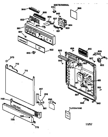Escutcheon & door assembly