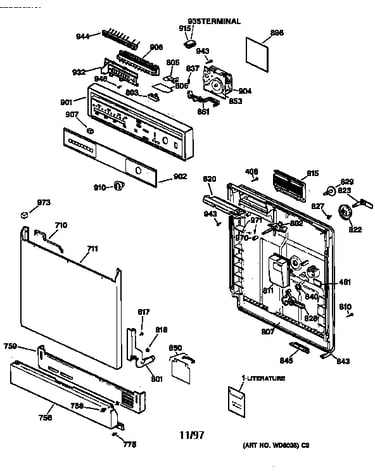 Escutcheon & door assembly