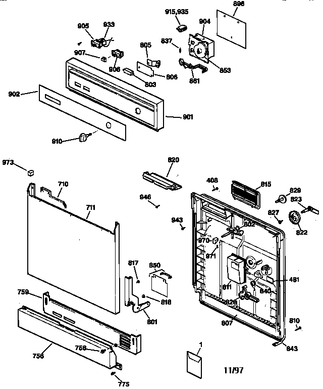 ESCUTCHEON & DOOR ASSEMBLY