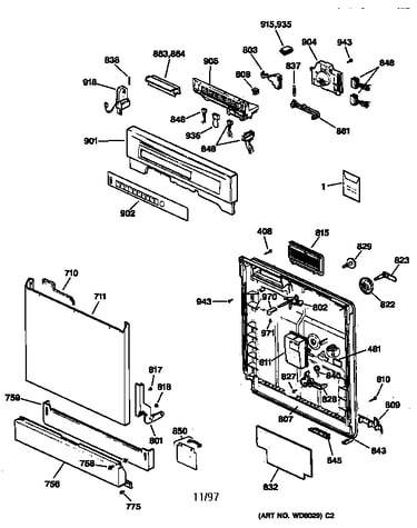 Escutcheon & door assembly
