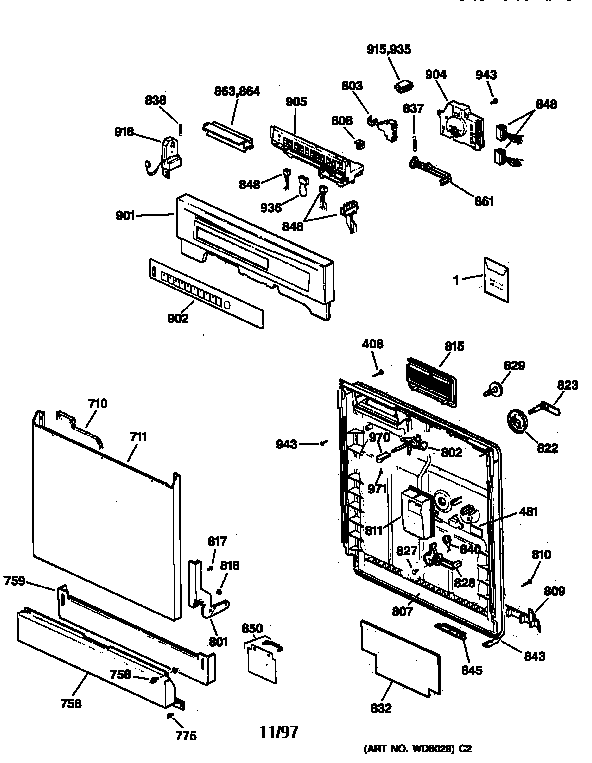 Escutcheon & door assembly