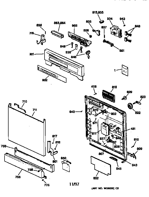 Escutcheon & door assembly