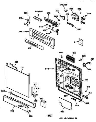 Escutcheon & door assembly