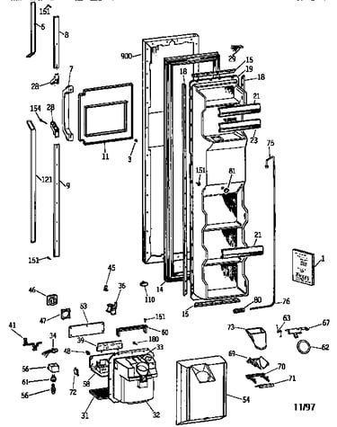 Freezer door