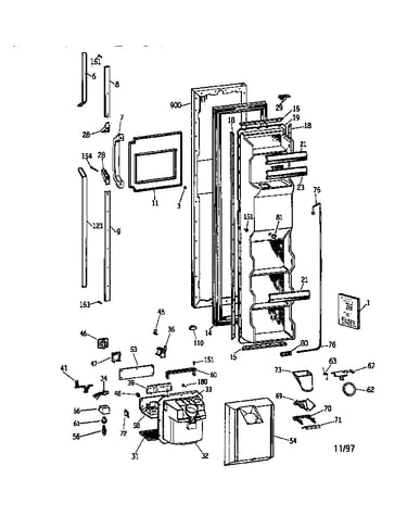 Freezer door