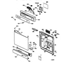 GE GSD3210Z00AA escutcheon & door assembly diagram
