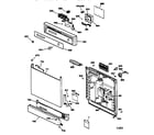 GE GSD3220Z00BB escutcheon & door assembly diagram