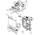 GE GSD3410Z00AA escutcheon & door assembly diagram