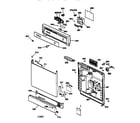 GE GSM2100Z00AD escutcheon & door assembly diagram