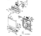 GE GSM2100Z00WH escutcheon & door assembly diagram