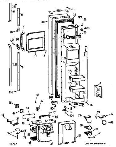 Freezer door