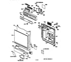 GE GSD900XX02BA escutcheon & door assembly diagram