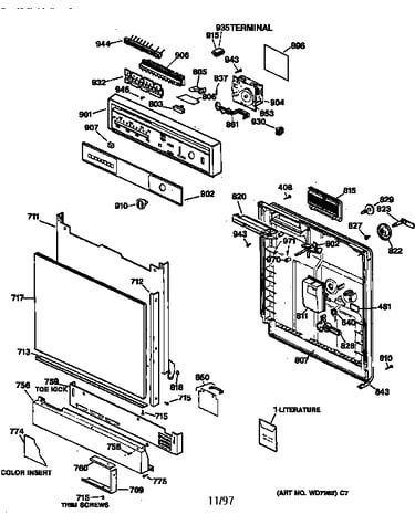 Escutcheon & door assembly