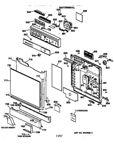 Escutcheon & door assembly