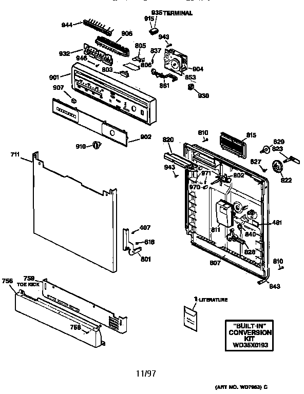 ESCUTCHEON & DOOR ASSEMBLY