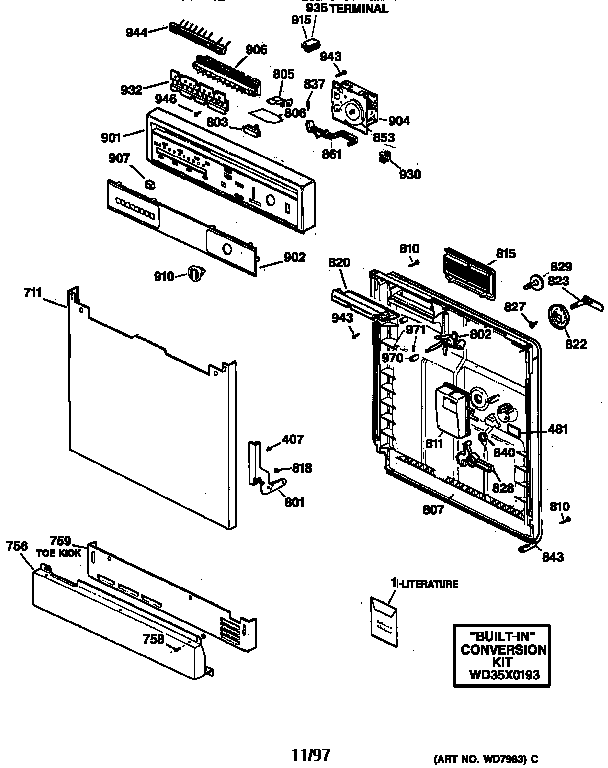 Escutcheon & door assembly