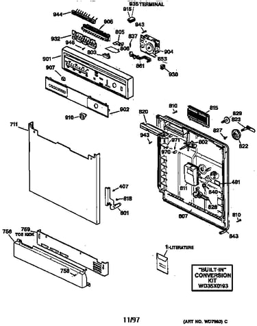 Escutcheon & door assembly