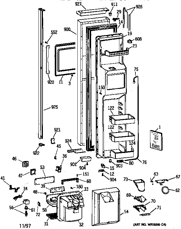 Freezer door