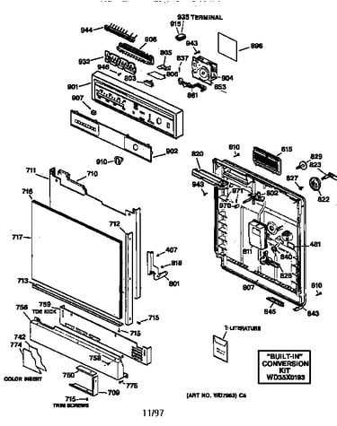 Escutcheon & door assembly