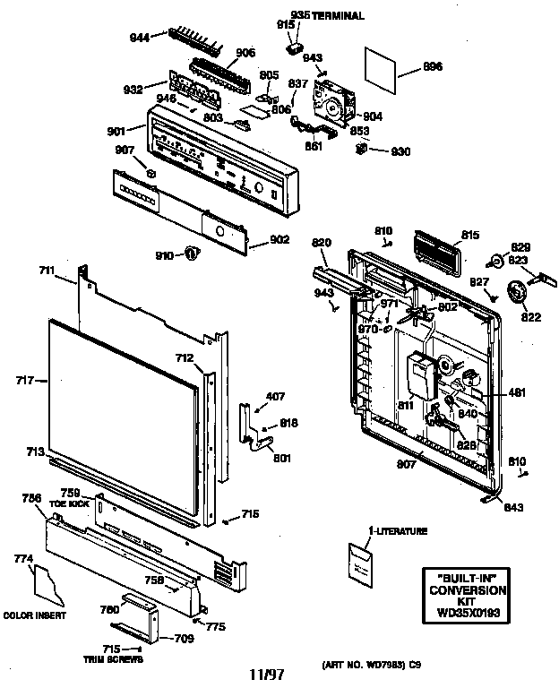 Escutcheon & door assembly