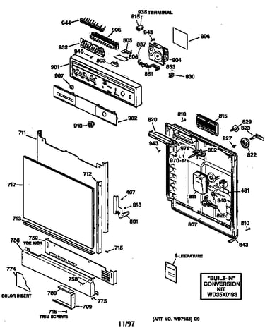 Escutcheon & door assembly