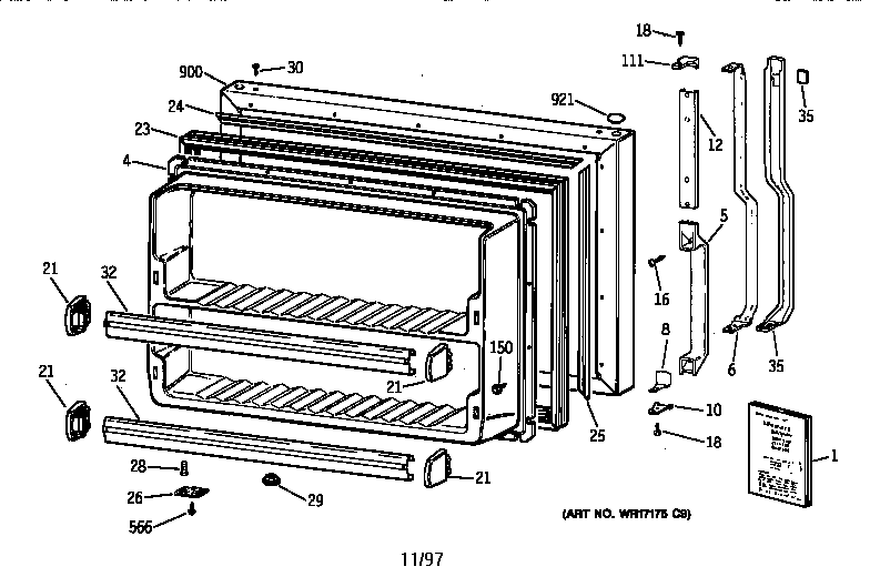 Freezer door