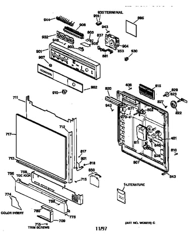 Escutcheon & door assembly