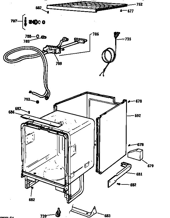 Cabinet & exterior parts