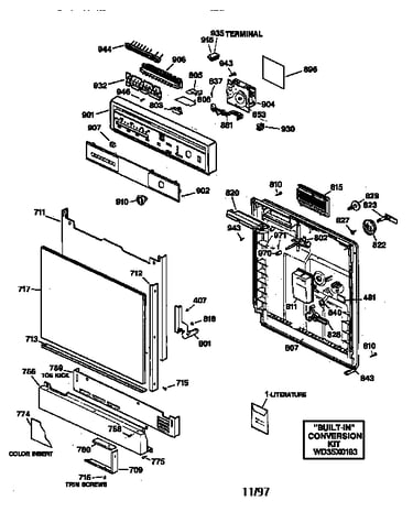 Escutcheon & door assembly