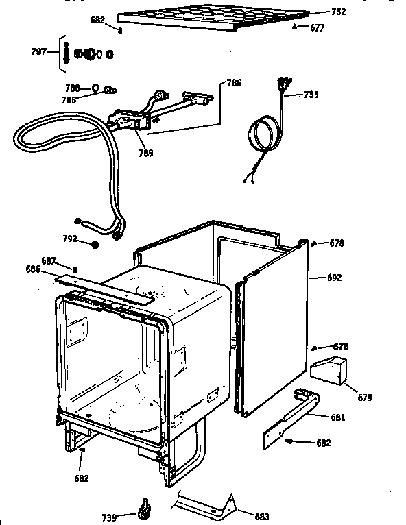 Cabinet & exterior parts