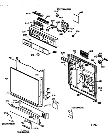 Escutcheon & door assembly