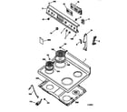 GE JBP26WY2 control panel & cooktop diagram