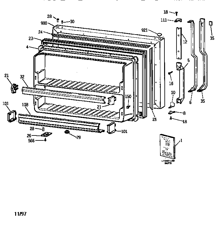 Freezer door