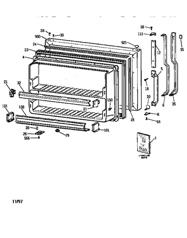 Freezer door