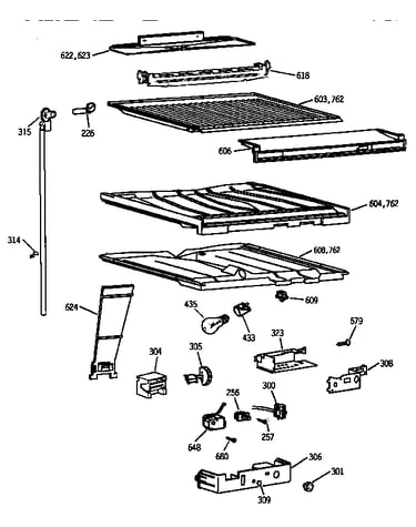 Compartment separator parts
