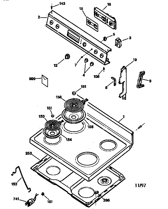 CONTROL PANEL & COOKTOP