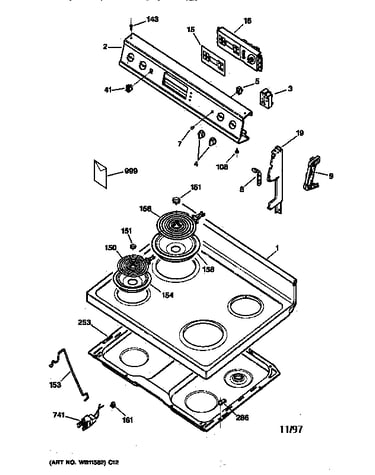 Control panel & cooktop