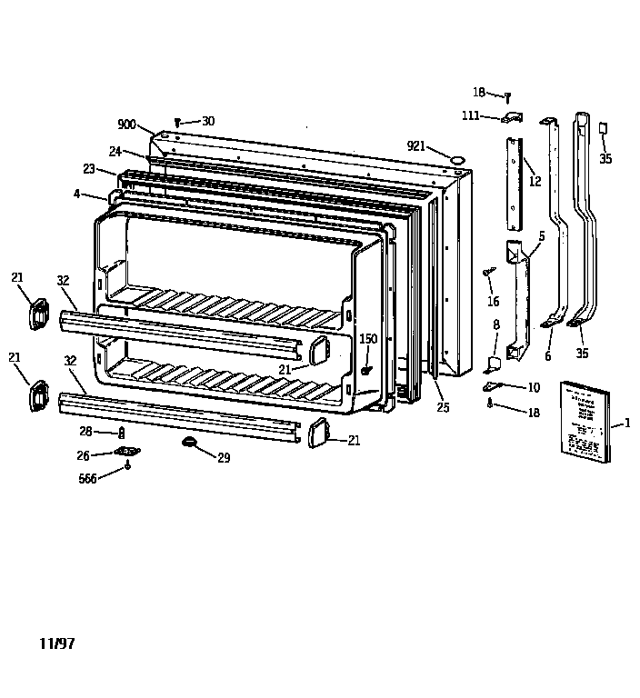 FREEZER DOOR