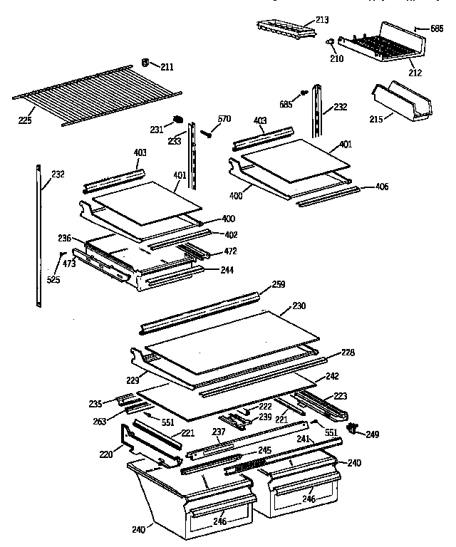 Shelf parts