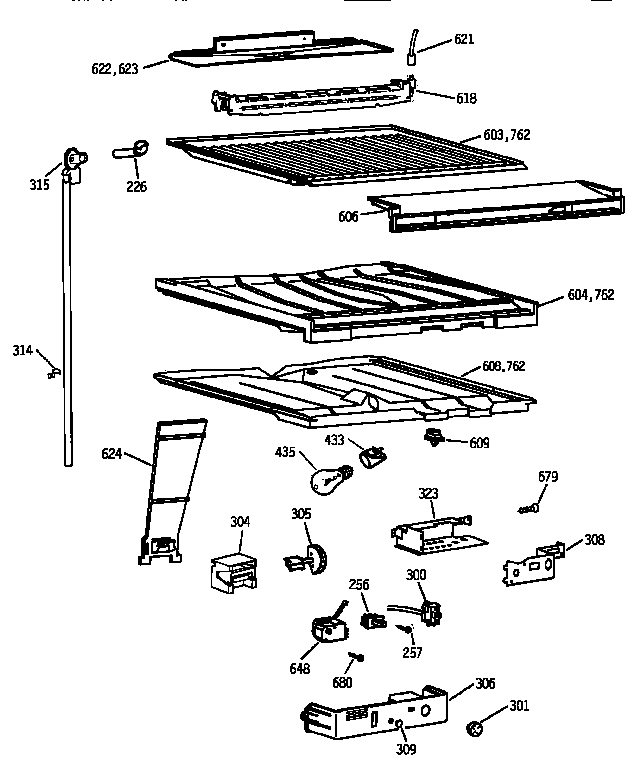 Compartment separator parts