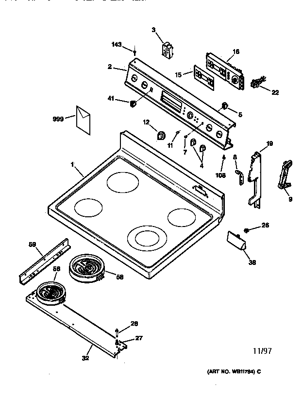Control panel & cooktop