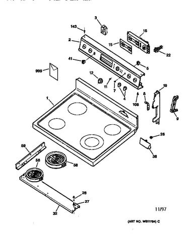 Control panel & cooktop
