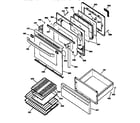 GE JB960WY2 door & drawer parts diagram