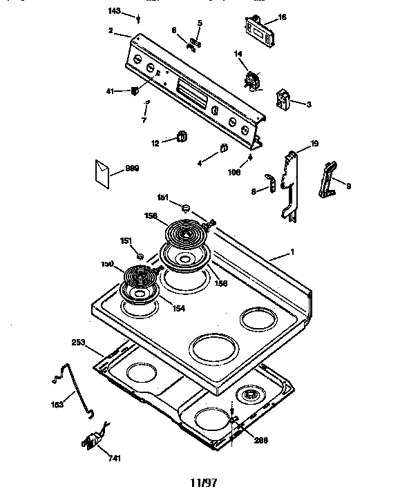 CONTROL PANEL & COOKTOP