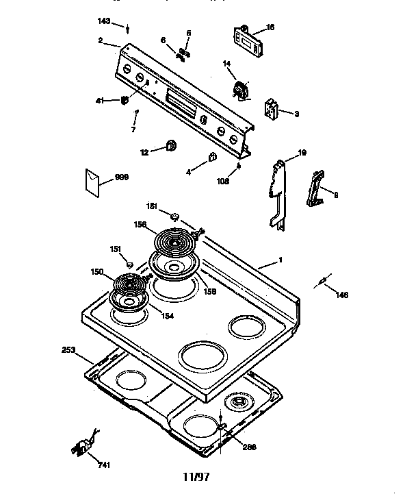 CONTROL PANEL & COOKTOP