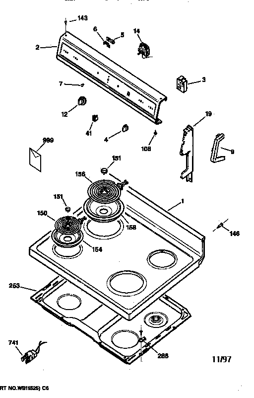 CONTROL PANEL & COOKTOP