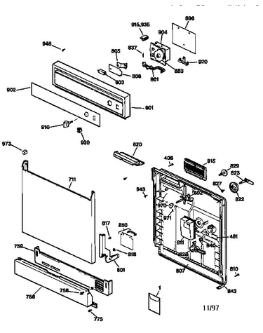 Escutcheon & door assembly