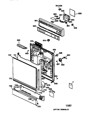 Escutcheon & door assembly