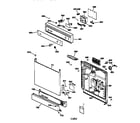 GE PSD2220Z00BB escutcheon & door assembly diagram